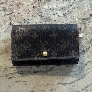 Louis Vuitton Black and Brown Monogram Wallet
